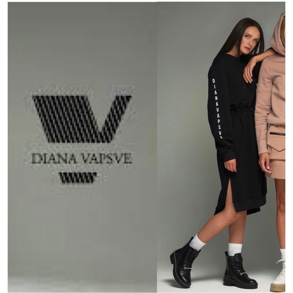 Designer Diana Vapsve Casual Knit Dress